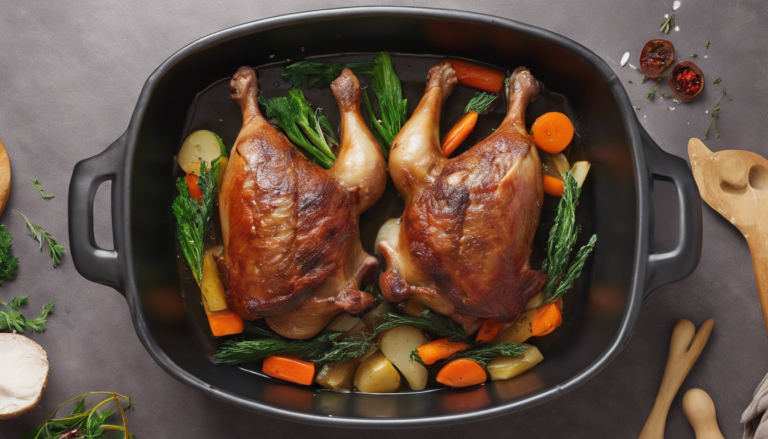 découvrez comment préparer des cuisses de canard en cocotte avec cette recette simple et délicieuse. savourez des cuisses de canard tendres et savoureuses, mijotées lentement pour une explosion de saveurs !
