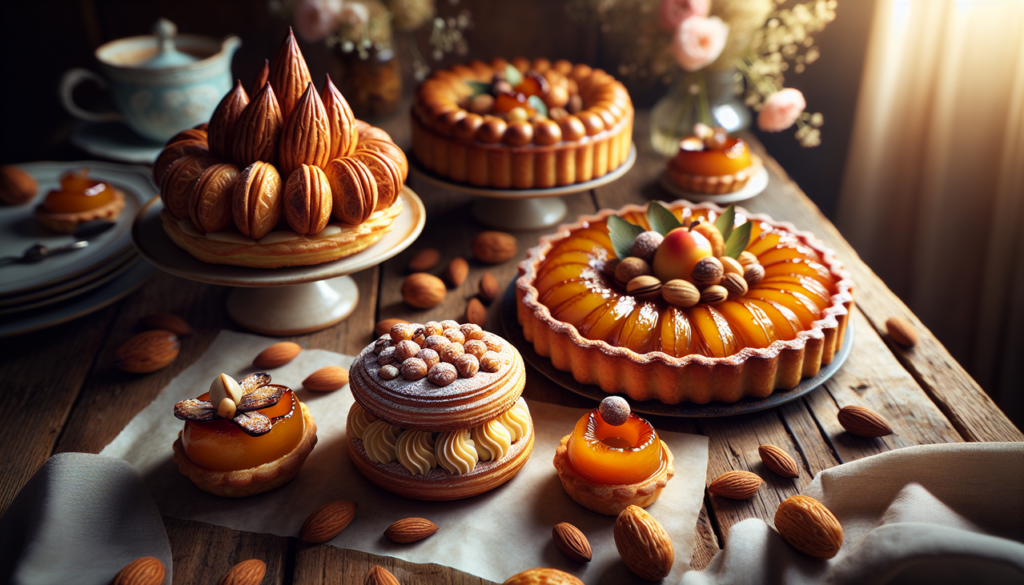 Gâteau en A : Paris-Brest, Tarte Tatin, Tarte Abricot.