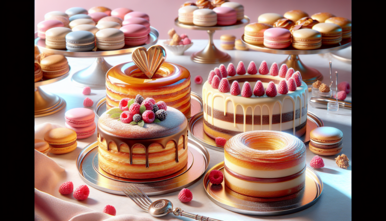 Gâteaux français finement confectionnés en F.