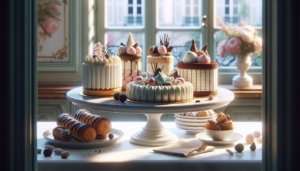 Délicieux Gâteau en R - Collection française - Patisserie parisienne - Lustre naturel - Décor sublime.