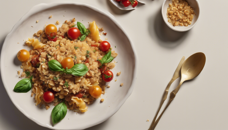 découvrez une recette originale de pâtes à crumble qui allie le fondant des pâtes à la texture croustillante du crumble. un délice inattendu qui ravira vos papilles et transformera vos repas en moments inoubliables.