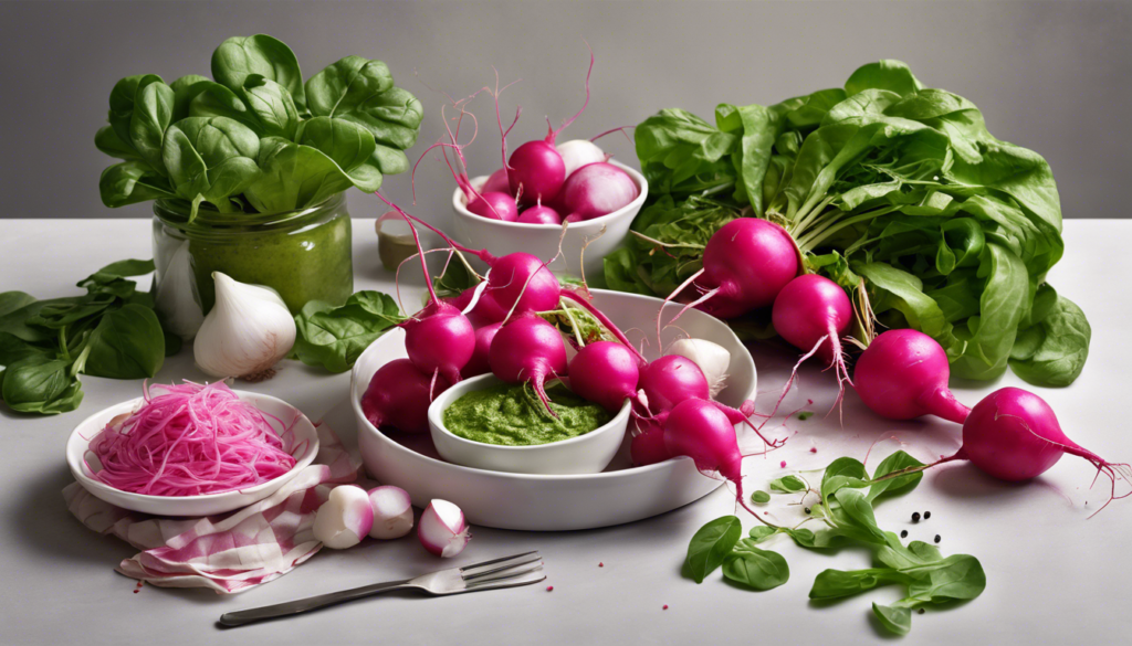 découvrez notre recette savoureuse de pesto aux fanes de radis, une délicieuse façon de recycler les fanes souvent négligées. facile à réaliser, ce pesto apporte une touche originale à vos plats de pâtes, vos tartines ou vos dips. testez-le dès aujourd'hui et faites le plein de saveurs !