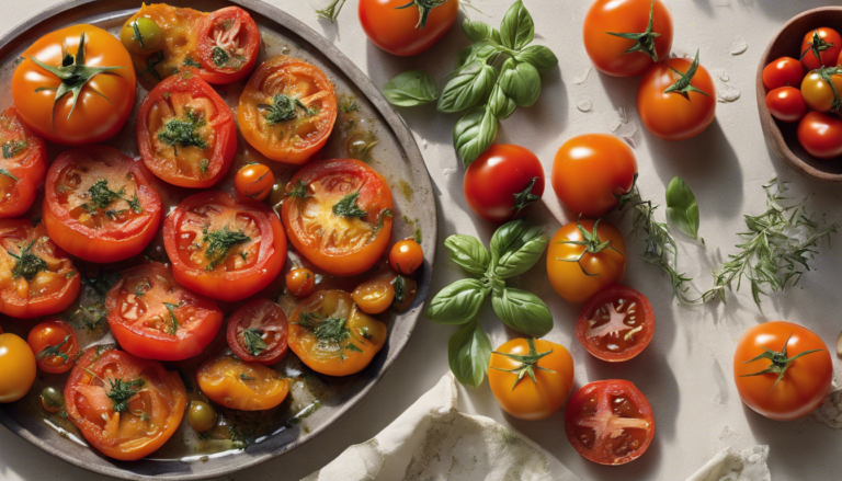 découvrez la recette des tomates provençales confites, un délice savoureux et parfumé qui ravira vos papilles. parfaites en accompagnement ou en apéritif, ces tomates juteuses, préparées avec des herbes de provence et de l'huile d'olive, apporteront une touche ensoleillée à vos plats. faciles à réaliser, elles feront le bonheur des gourmands.