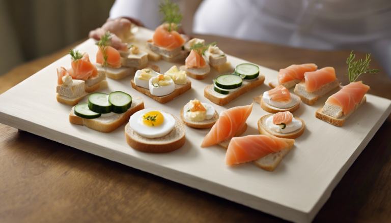 découvrez notre délicieuse recette de canapés au pain de mie, parfaite pour vos apéritifs et fêtes. faciles à préparer, ces petites bouchées allient saveurs et originalité pour séduire vos invités.
