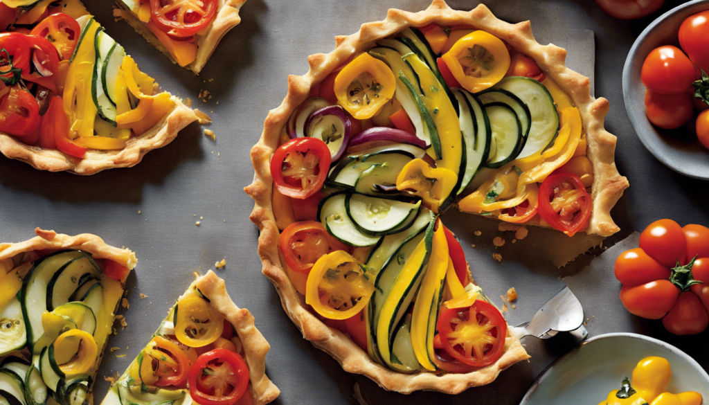 découvrez notre délicieuse tarte aux légumes ensoleillés, un mélange savoureux de légumes frais et colorés, parfait pour un repas léger et équilibré. idéale pour les chaudes journées d'été, cette recette saura ravir vos invités et éveiller vos papilles.