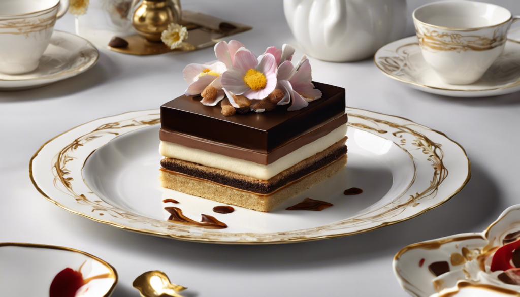 explorez le célèbre opéra de pierre hermé, un dessert exquis qui allie harmonieusement saveurs de café, chocolat et amande. laissez-vous séduire par cette œuvre pâtissière qui ravira vos papilles et éveille vos sens.