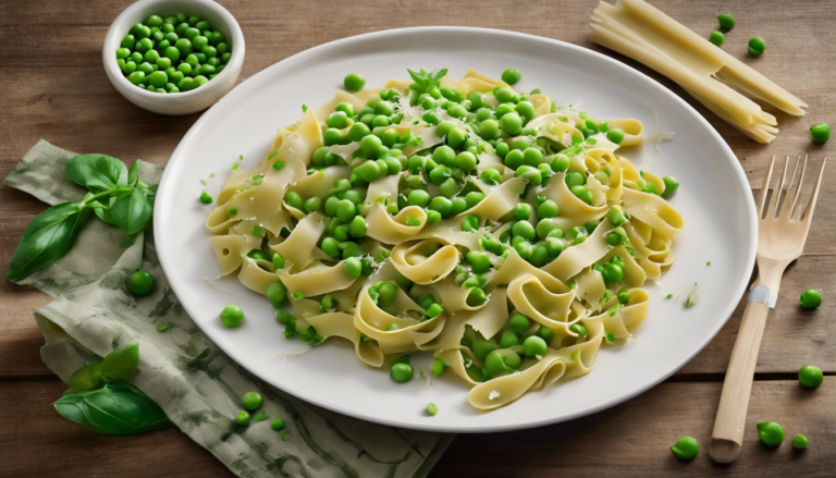 découvrez une délicieuse recette de pâtes aux petits pois, alliant simplicité et saveurs. parfaite pour un repas rapide et sain, cette recette met en avant des ingrédients frais pour un plat savoureux qui ravira toute la famille.