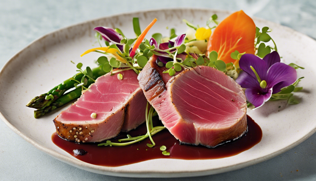 découvrez notre délicieuse recette de thon rouge poêlé, savoureuse et rapide à préparer. apprenez à sublimer ce poisson tendre avec des assaisonnements parfaits pour un plat équilibré et raffiné. idéal pour impressionner vos invités ou pour un dîner en famille.