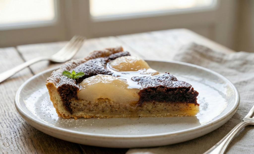la-delicieuse-tarte-poire-chocolat-sur-pate-brisee-maison